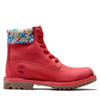 Timberland Női Premium 6 Inch Bakancs Piros